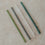 Pailles torsadées en verre 20cm vert en lot de 4 (VE = 10 lots)