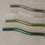 Wavy glass straws 20cm green in 4-piece set (VE = 10 sets)