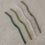 Wavy glass straws 20cm green in 4-piece set (VE = 10 sets)