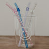 Pailles pliées en verre 20cm rose en lot de 4 (VE = 10 lots)