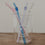 Pailles pliées en verre 20cm rose en lot de 4 (VE = 10 lots)