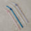Pailles pliées en verre 20cm rose en lot de 4 (VE = 10 lots)