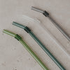 Pailles pliées en verre 20cm vert en lot de 4 (VE = 10 lots)