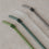 Pailles pliées en verre 20cm vert en lot de 4 (VE = 10 lots)
