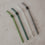 Pailles pliées en verre 20cm vert en lot de 4 (VE = 10 lots)