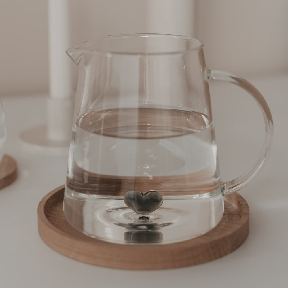 Carafe forme cœur noire (VE = 4 pcs)