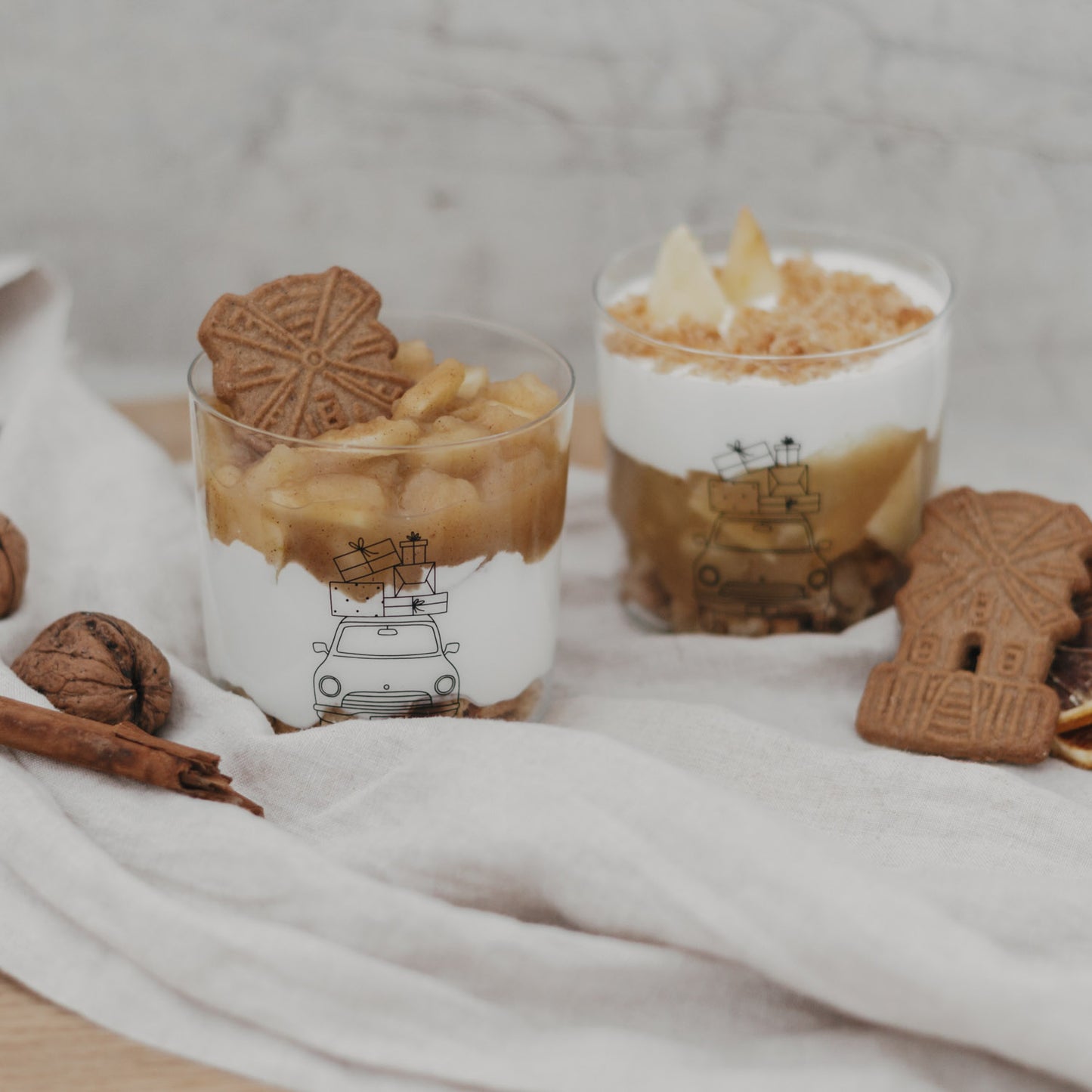 Verre à boire voiture de Noël (VE = 4 pcs)