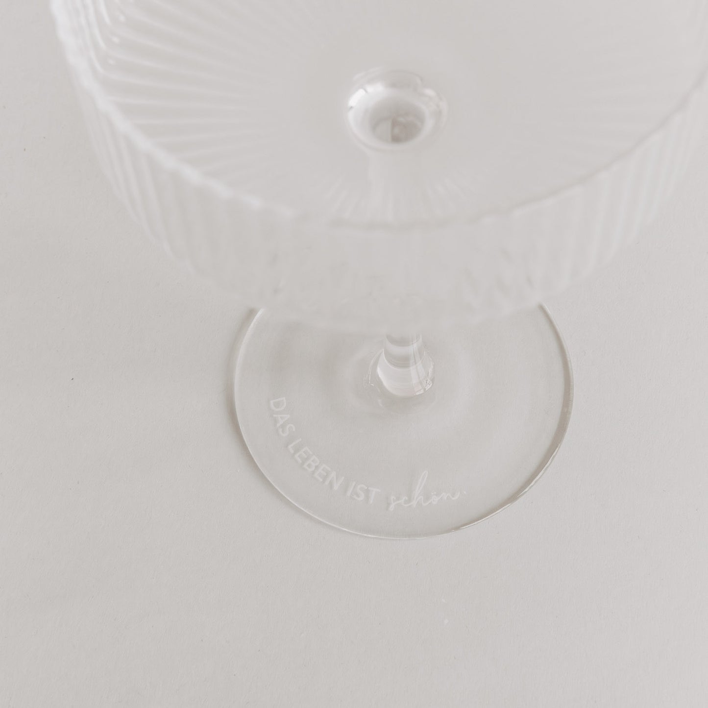 Champagnerglas Das Leben ist schön (VE = 4 Stk)