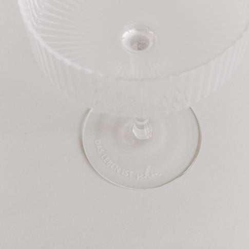Champagnerglas Das Leben ist schön (VE = 4 Stk)