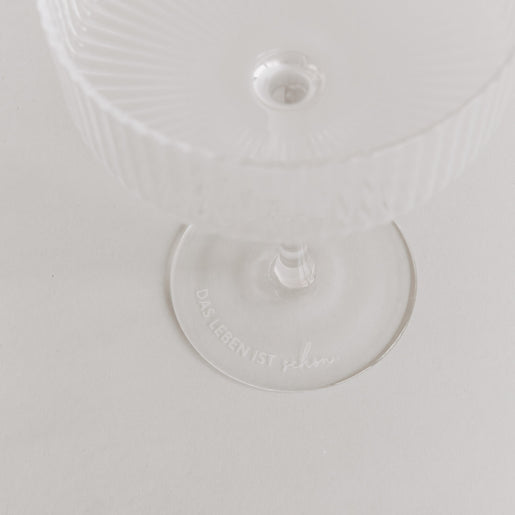 Champagnerglas Das Leben ist schön (VE = 4 Stk)