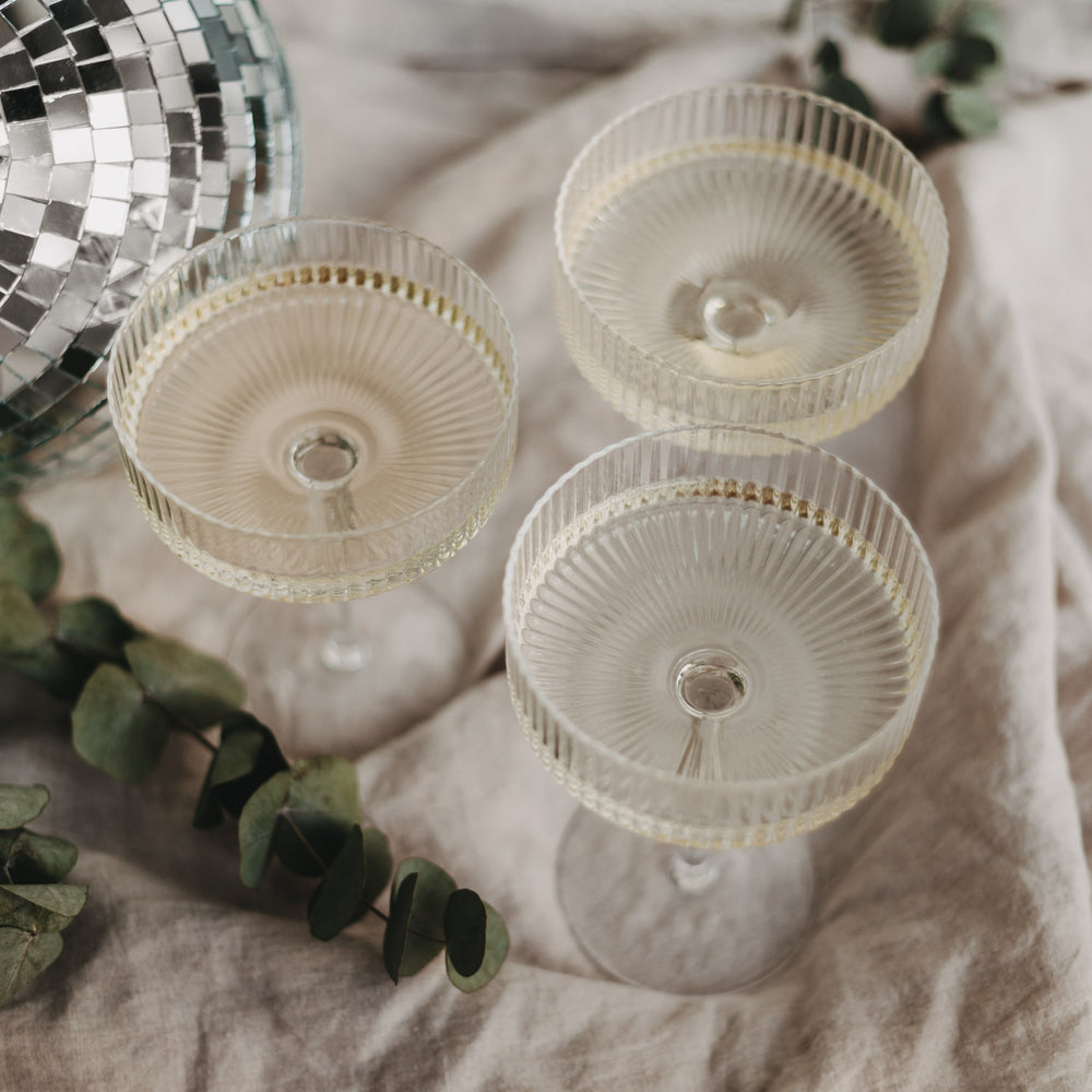 Champagnerglas Das Leben ist schön (VE = 4 Stk)