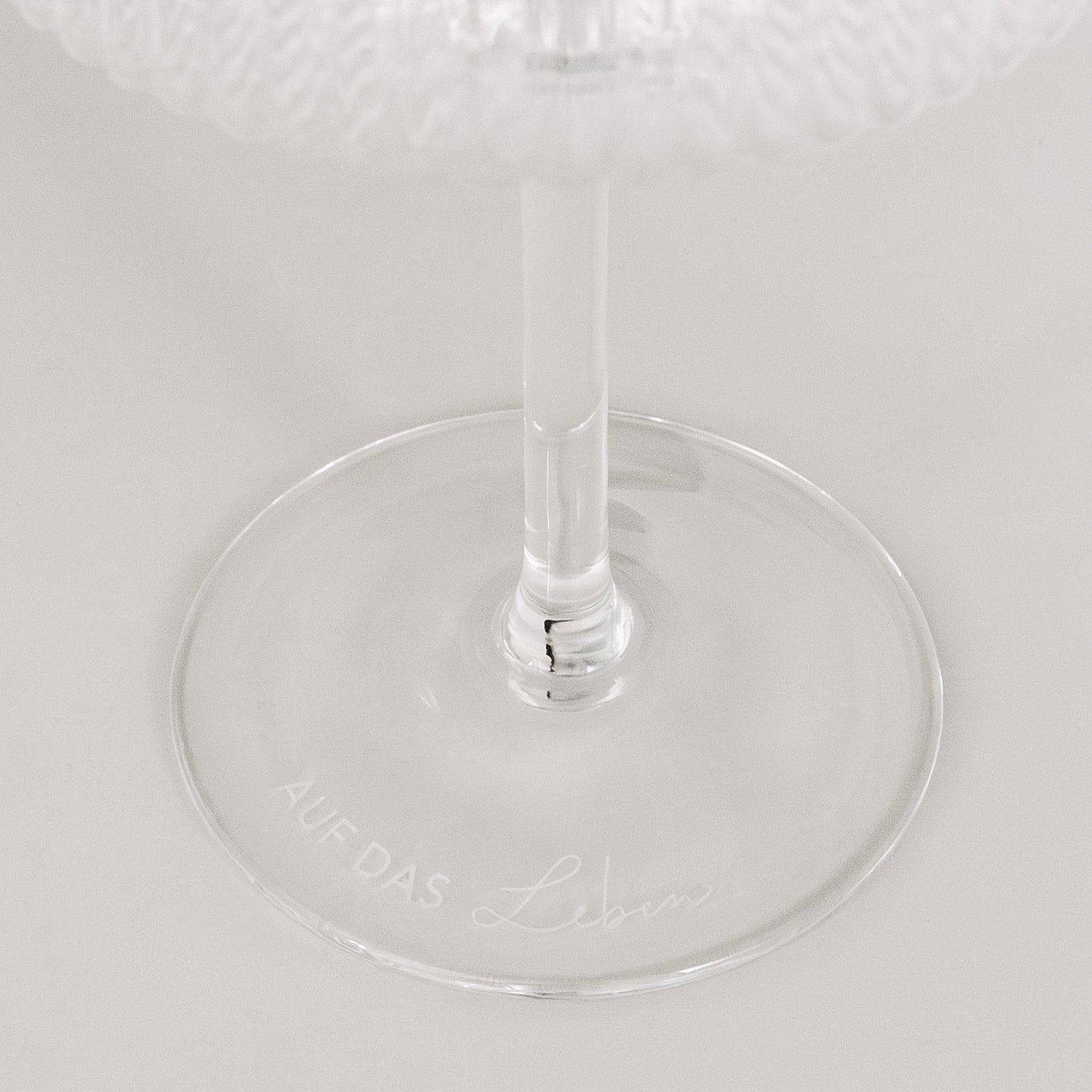 Champagnerglas Auf das Leben  (VE = 4 Stk)