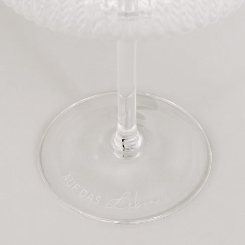 Champagnerglas Auf das Leben  (VE = 4 Stk)