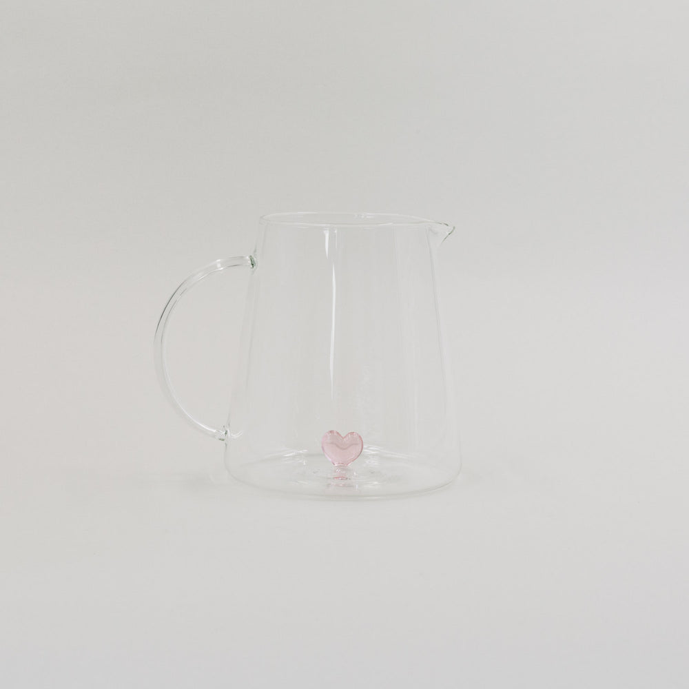 Karaffe Herzfigur rosa (VE = 4 Stk)