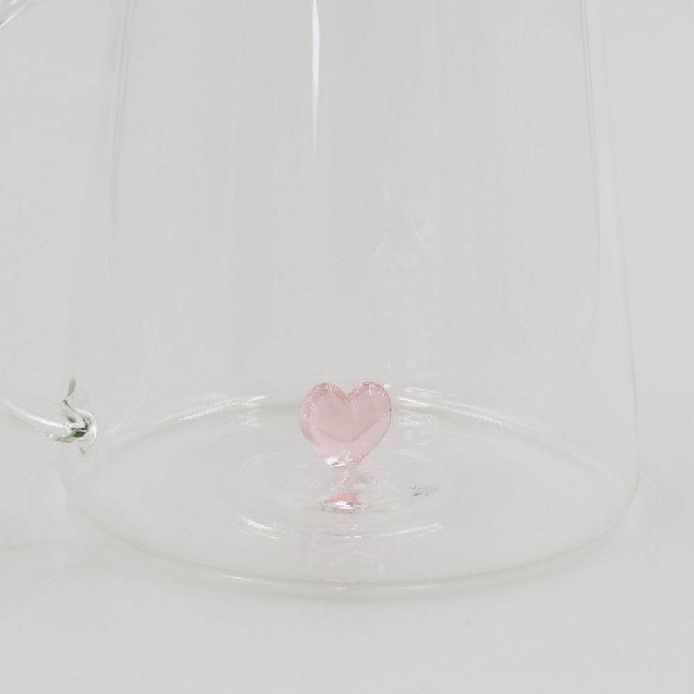 Karaffe Herzfigur rosa (VE = 4 Stk)