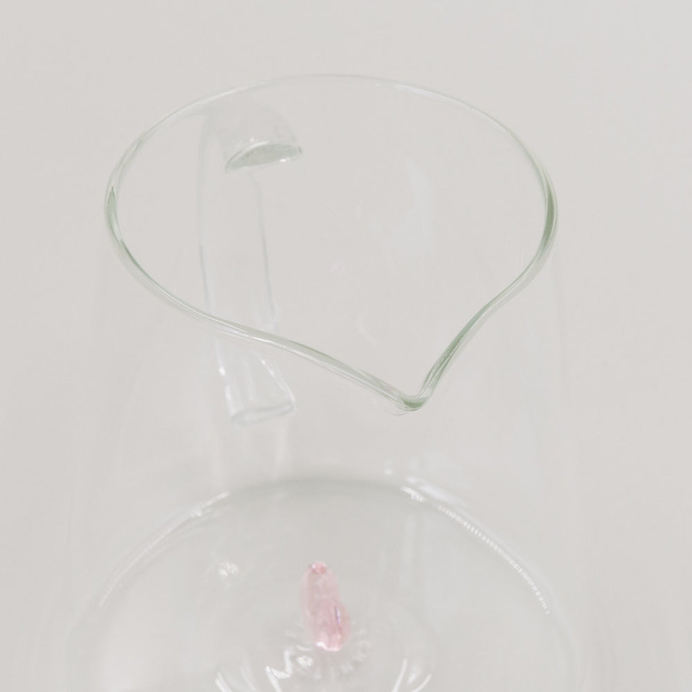 Karaffe Herzfigur rosa (VE = 4 Stk)