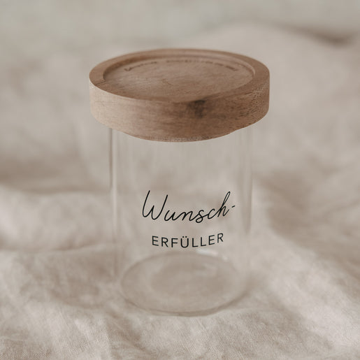 Mini Vorratsglas Wunscherfüller schwarz (VE = 8 Stk.)