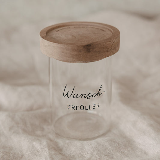 Mini Vorratsglas Wunscherfüller schwarz (VE = 8 Stk.)
