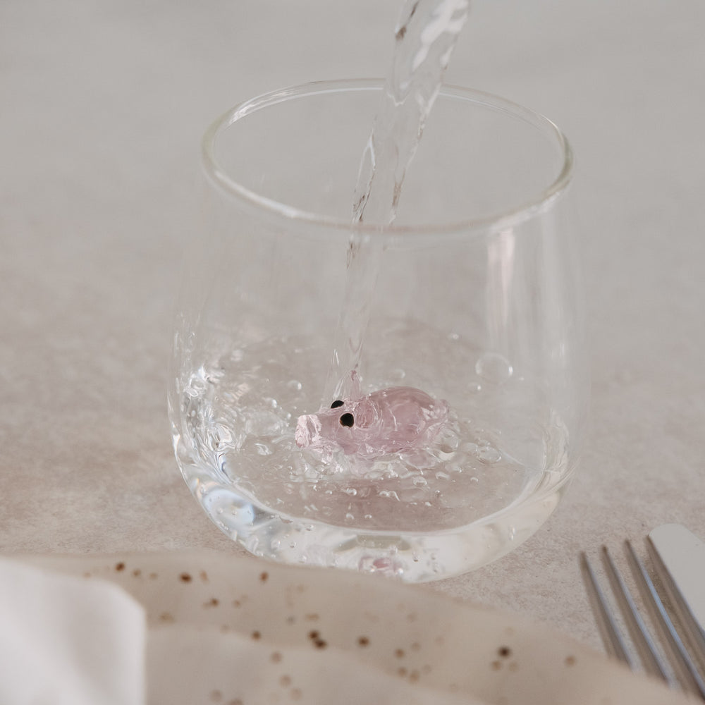 Trinkglas Schweinfigur (VE = 6 Stk.)