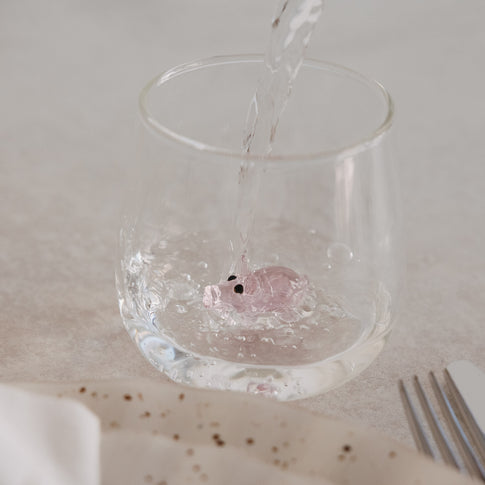 Trinkglas Schweinfigur (VE = 6 Stk.)