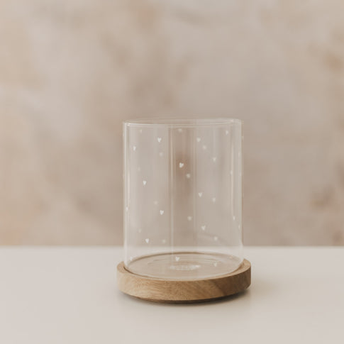 Vorratsglas Herzen 13 cm weiß (VE = 4 Stk)