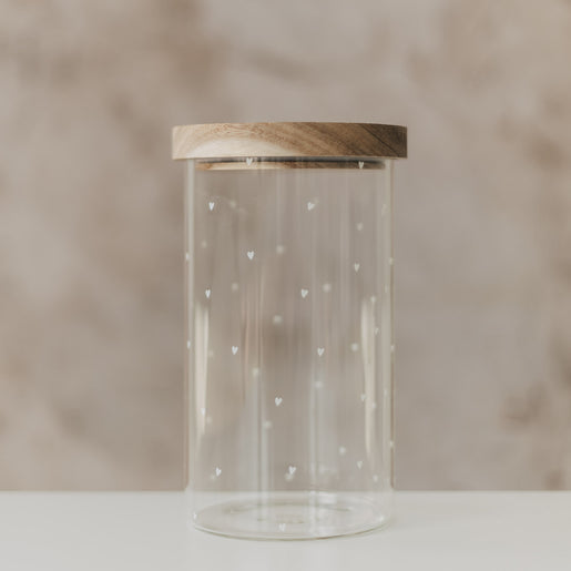 Vorratsglas Herzen 19 cm weiß (VE = 4 Stk.)