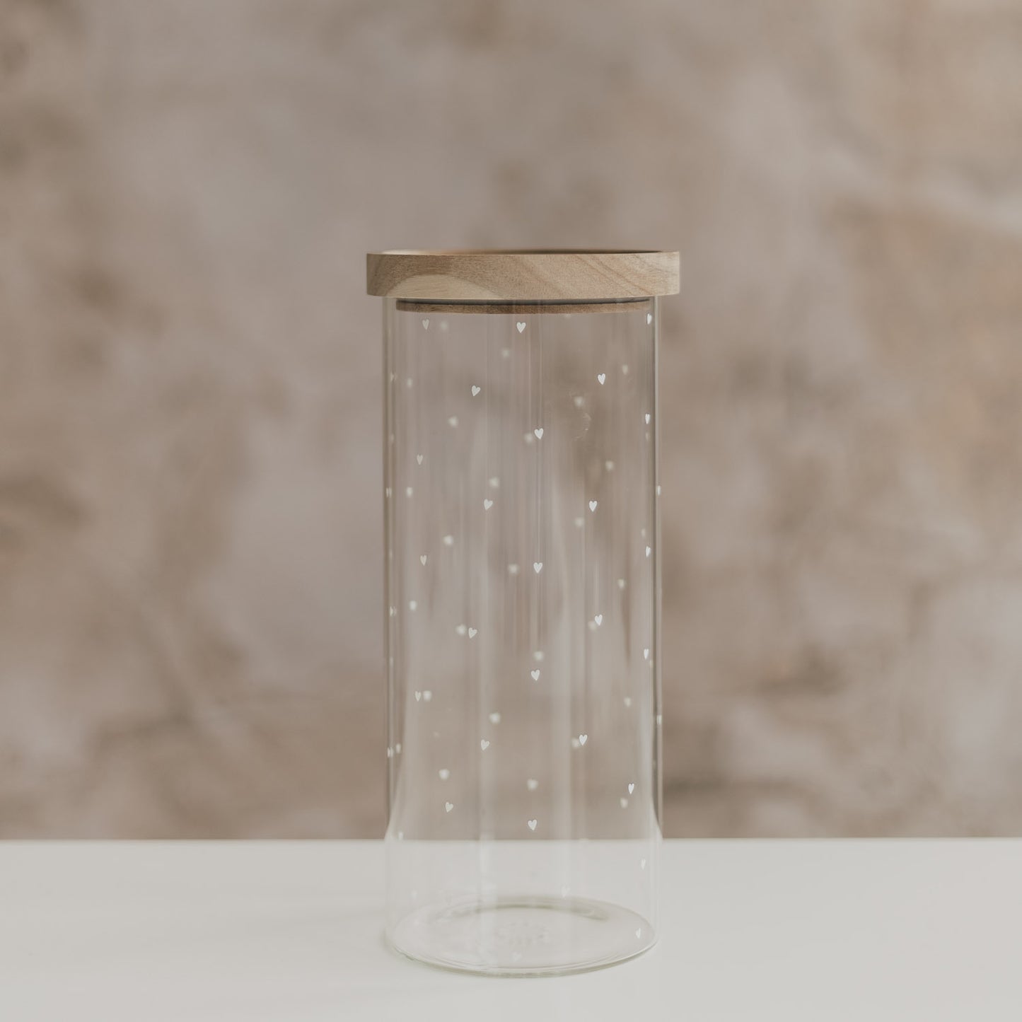 Vorratsglas Herzen 25 cm weiß (VE = 4 Stk.)