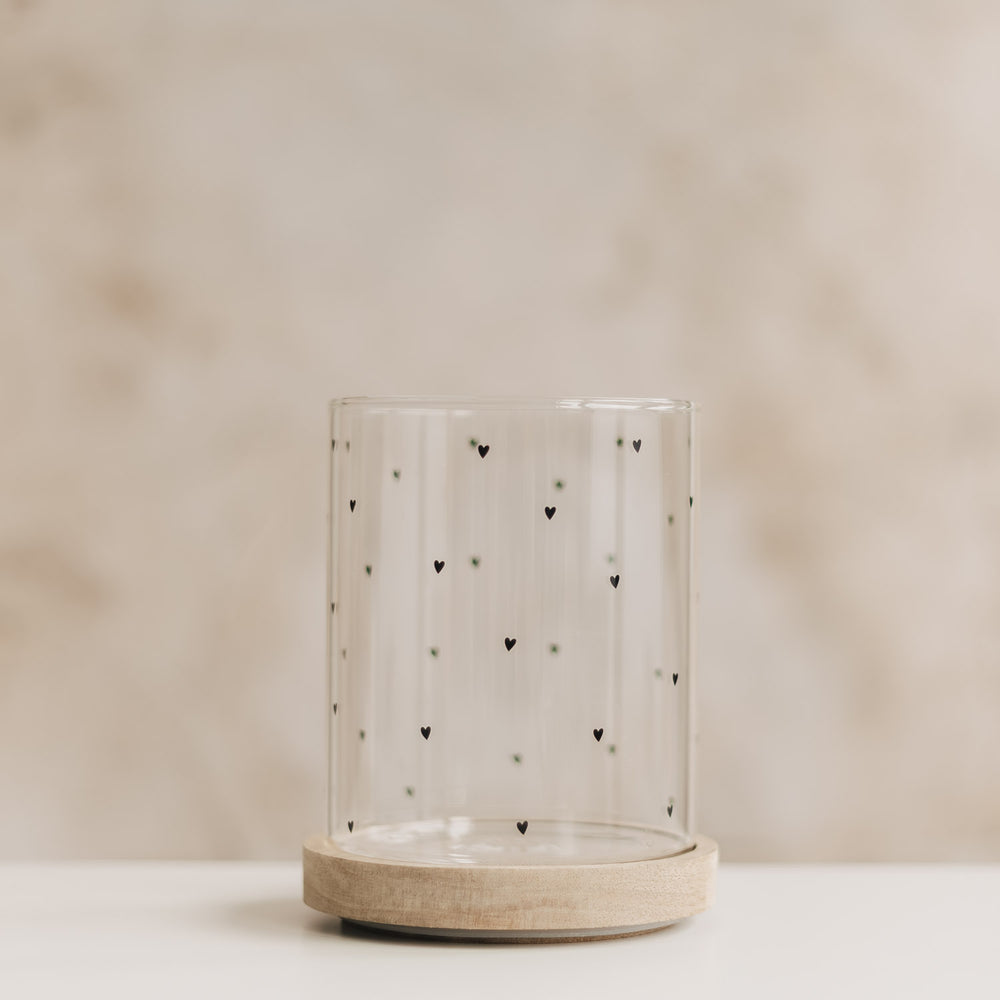 Vorratsglas Herzen 13 cm schwarz (VE = 4 Stk.)