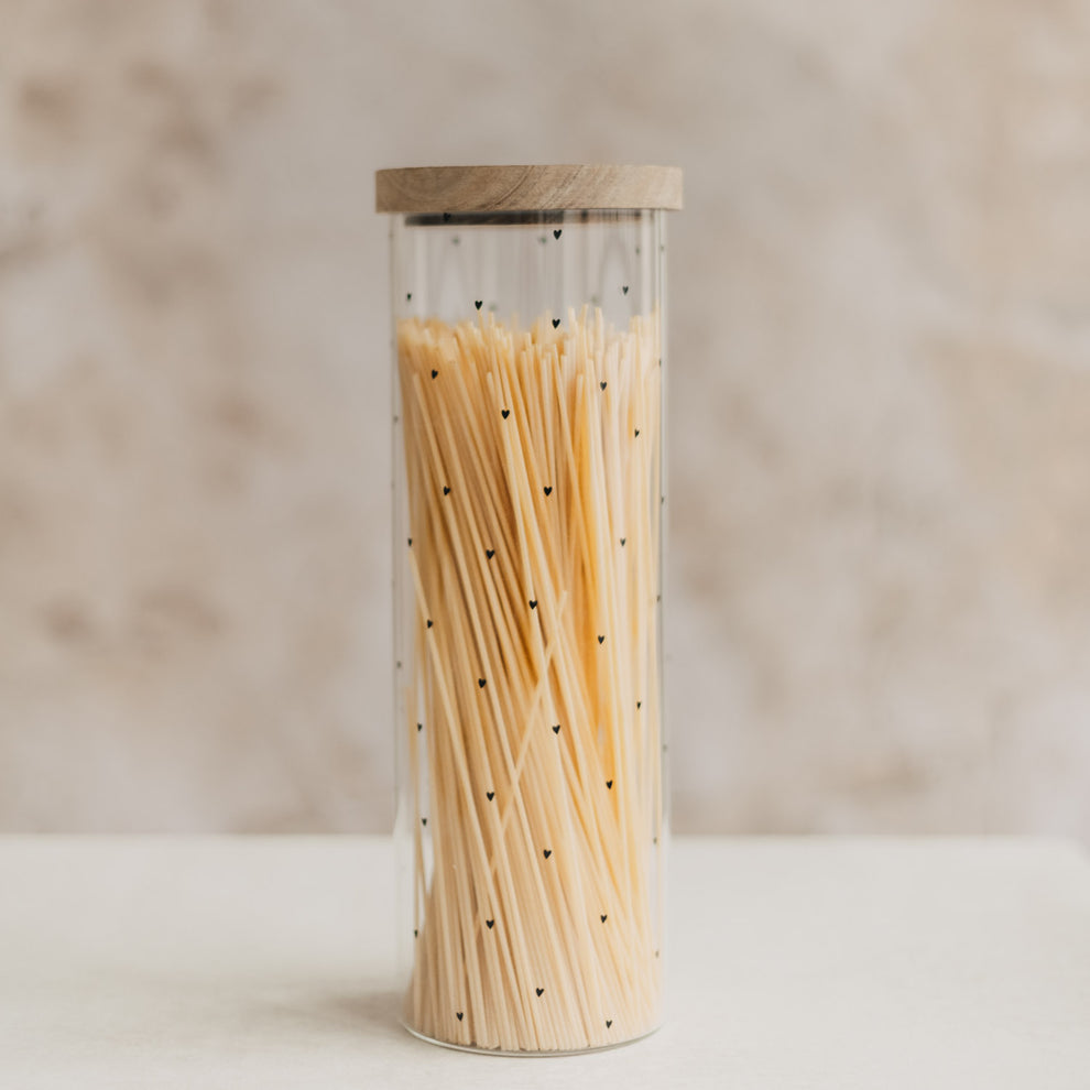 Vorratsglas Herzen 31 cm schwarz (VE = 4 Stk.)