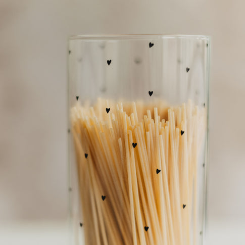 Vorratsglas Herzen 31 cm schwarz (VE = 4 Stk.)