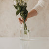 Vase aus Glas groß Herzen weiß (VE = 6 Stk.)