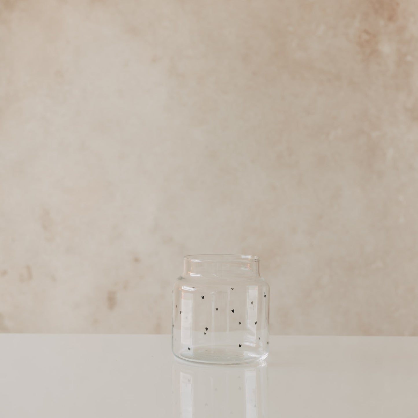 Vase aus Glas mittel Herzen schwarz (VE = 6 Stk.)