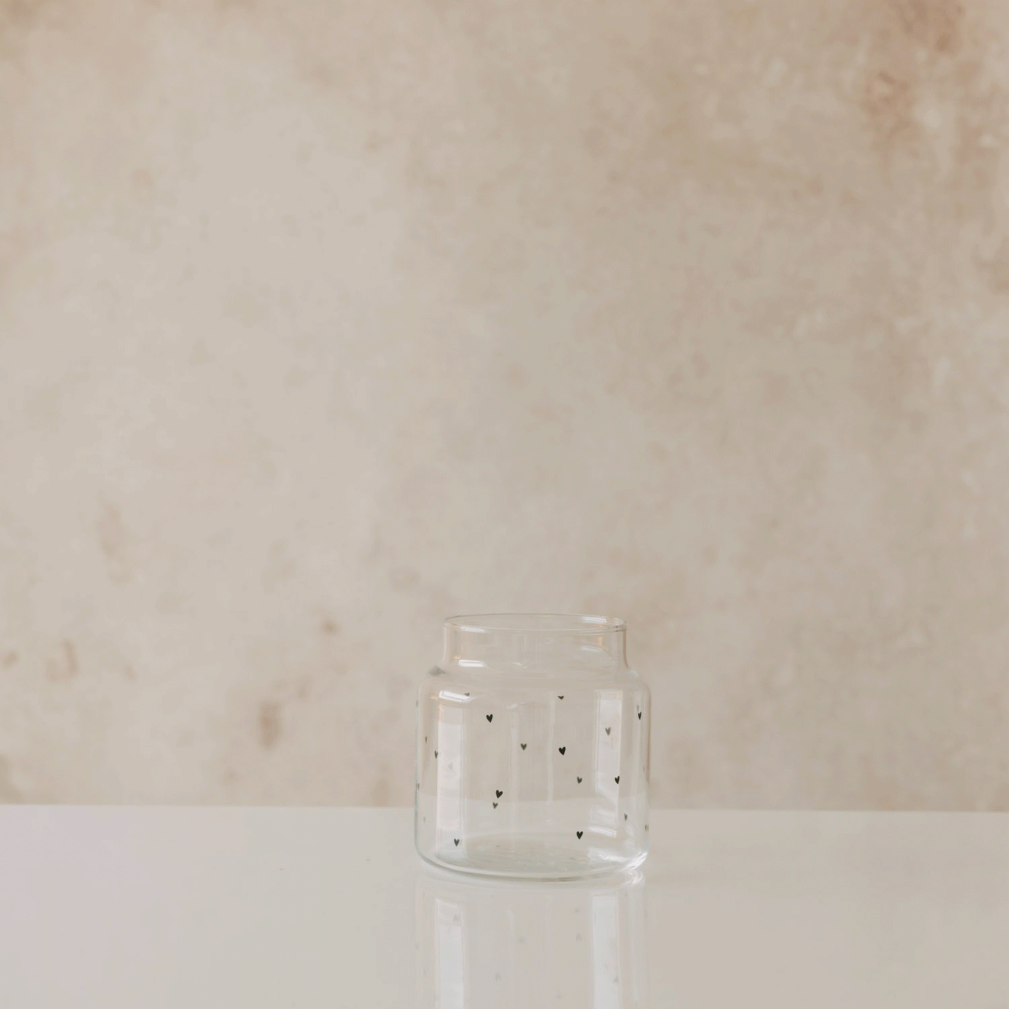 Vase aus Glas mittel Herzen schwarz (VE = 6 Stk.)