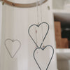 Pendentif Coeur en métal lot de 6 (UE = 4 Ensembles)