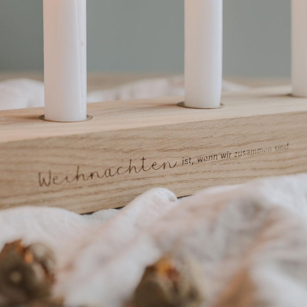Plateau de bougies de l'Avent en chêne Noël (VE = 3 pcs)