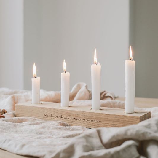 Plateau de bougies de l'Avent en chêne Noël (VE = 3 pcs)