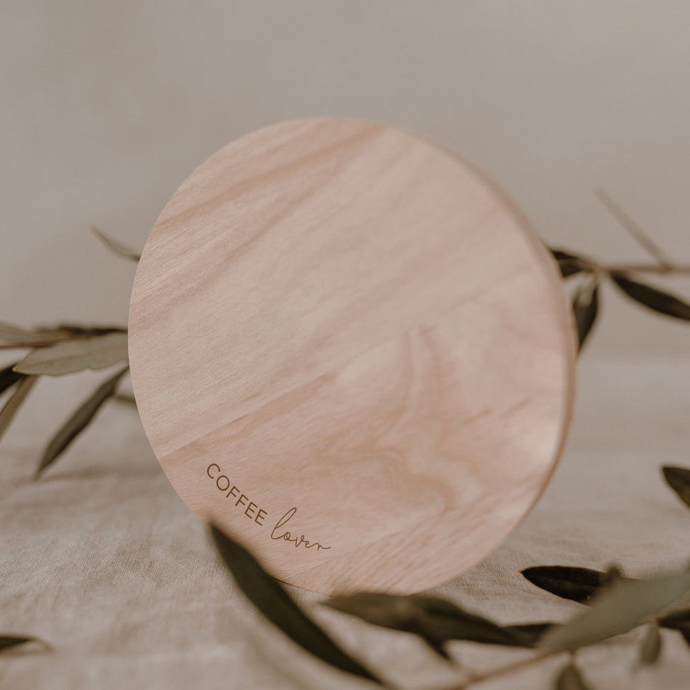 Oak Coaster Coffee Lover (PU = 8 pieces)