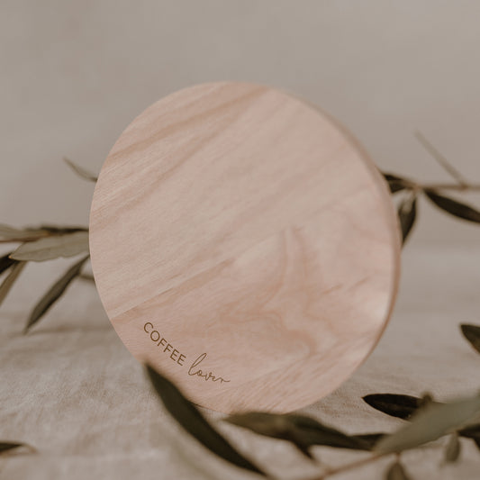 Dessous de verre en chêne Coffee Lover (UE = 8 pièces)