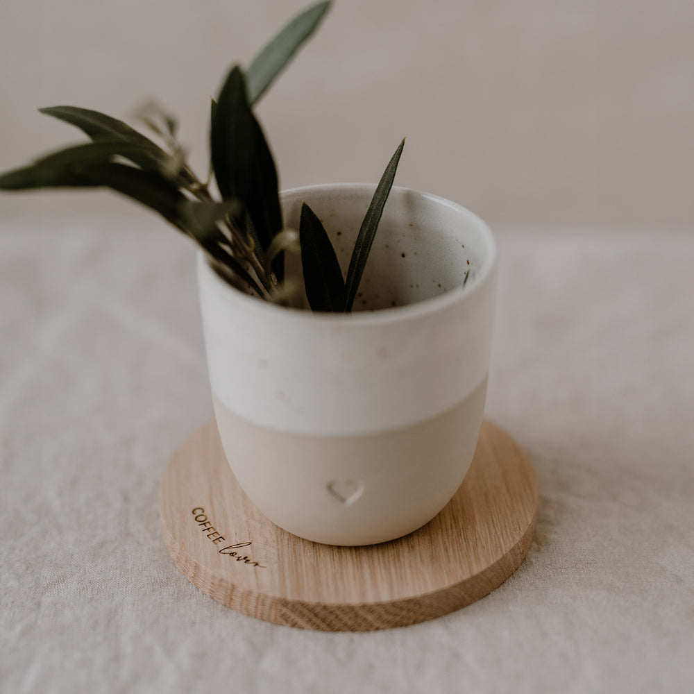 Oak Coaster Coffee Lover (PU = 8 pieces)