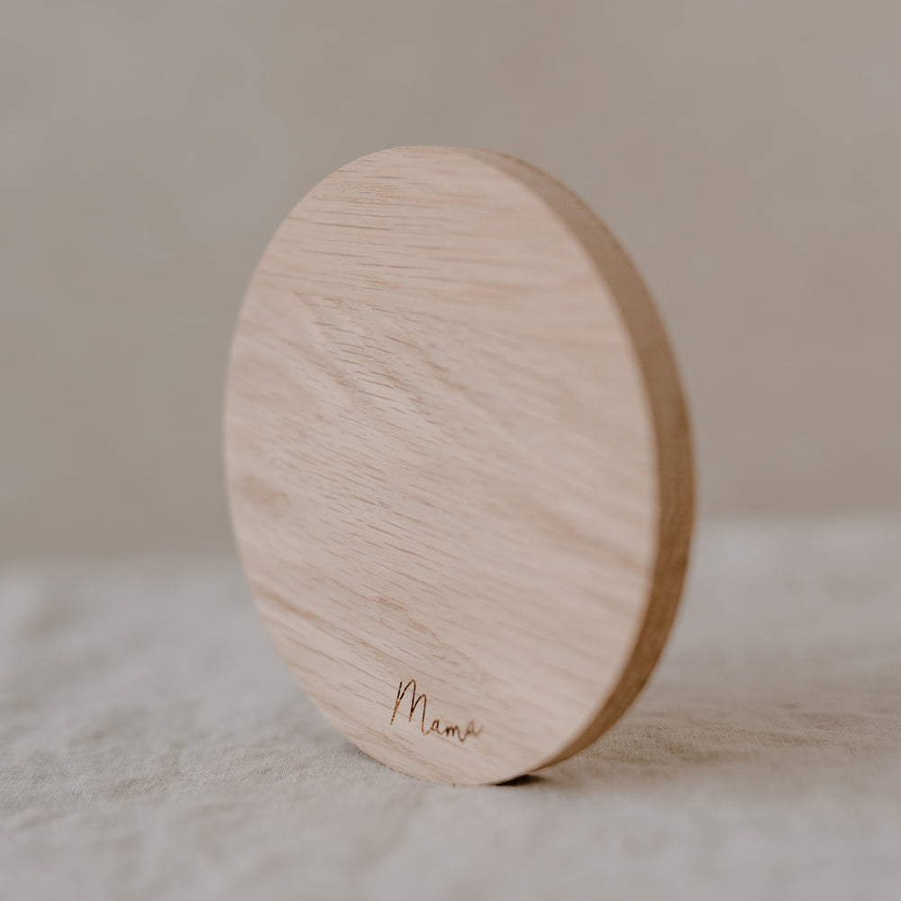 Oak Coaster Mama (PU = 8 pieces)