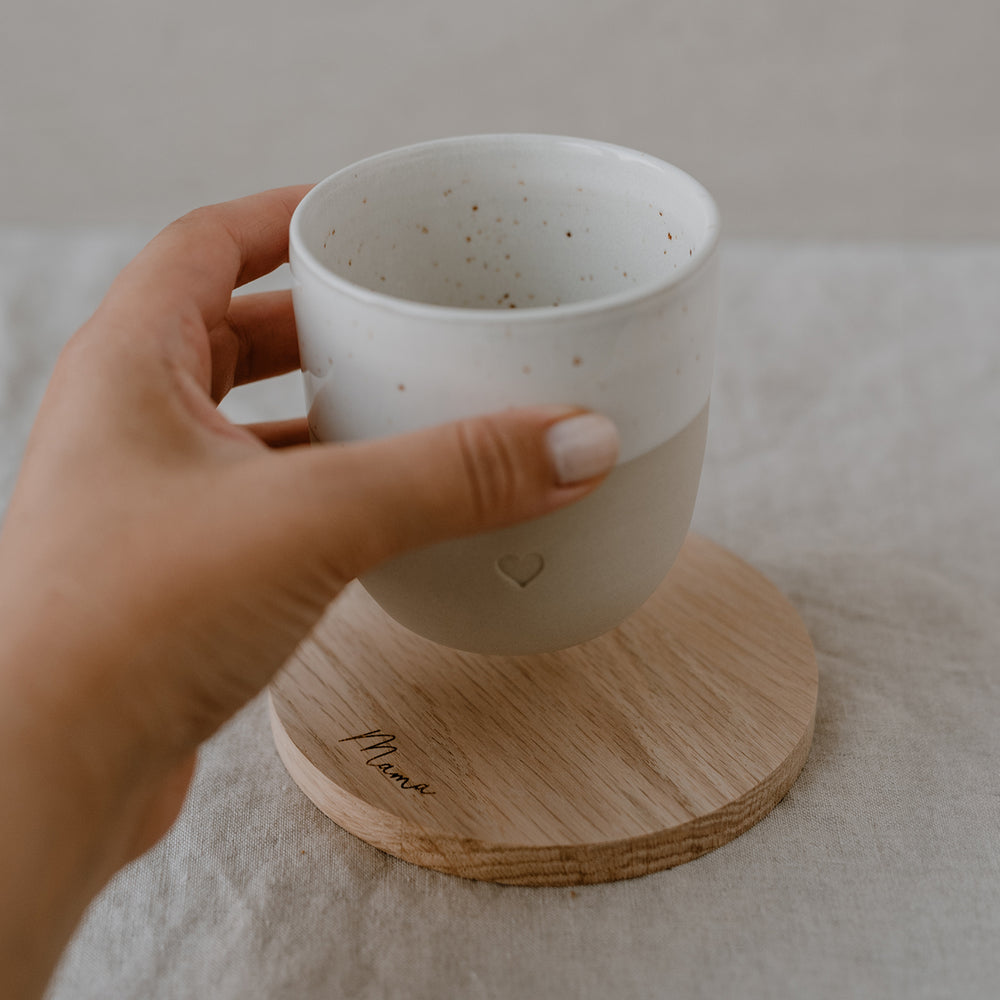 Oak Coaster Mama (PU = 8 pieces)