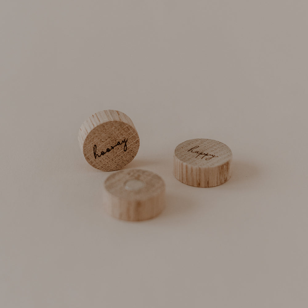Wooden magnet 3-piece set Hooray (VE = 6 sets)