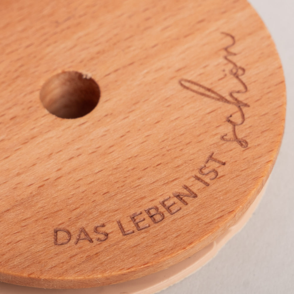 Lid Das Leben ist schön for tall drinking glass (VE = 6 pcs)