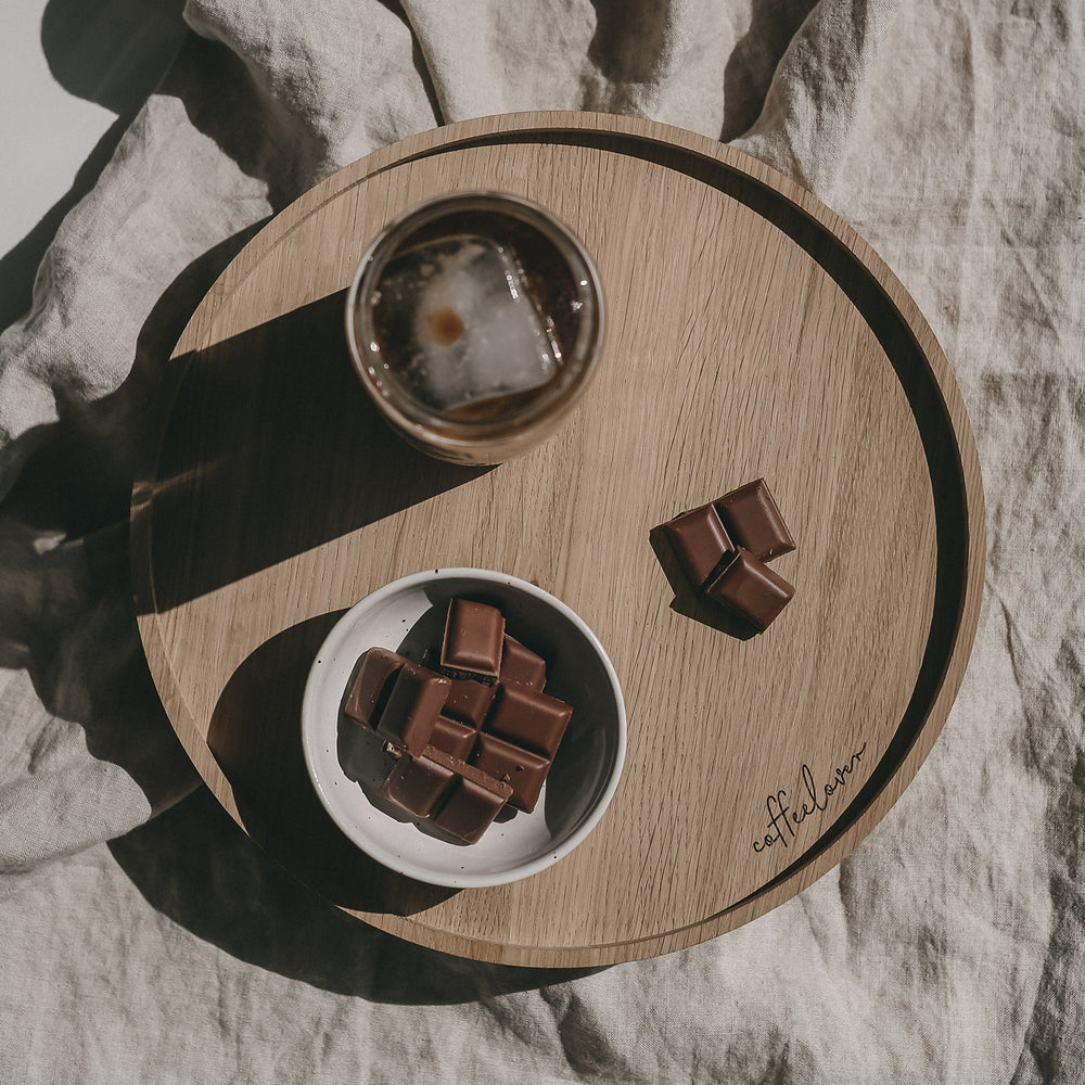 Plateau tournant en chêne Coffeelover (UE = 3 Pièces)