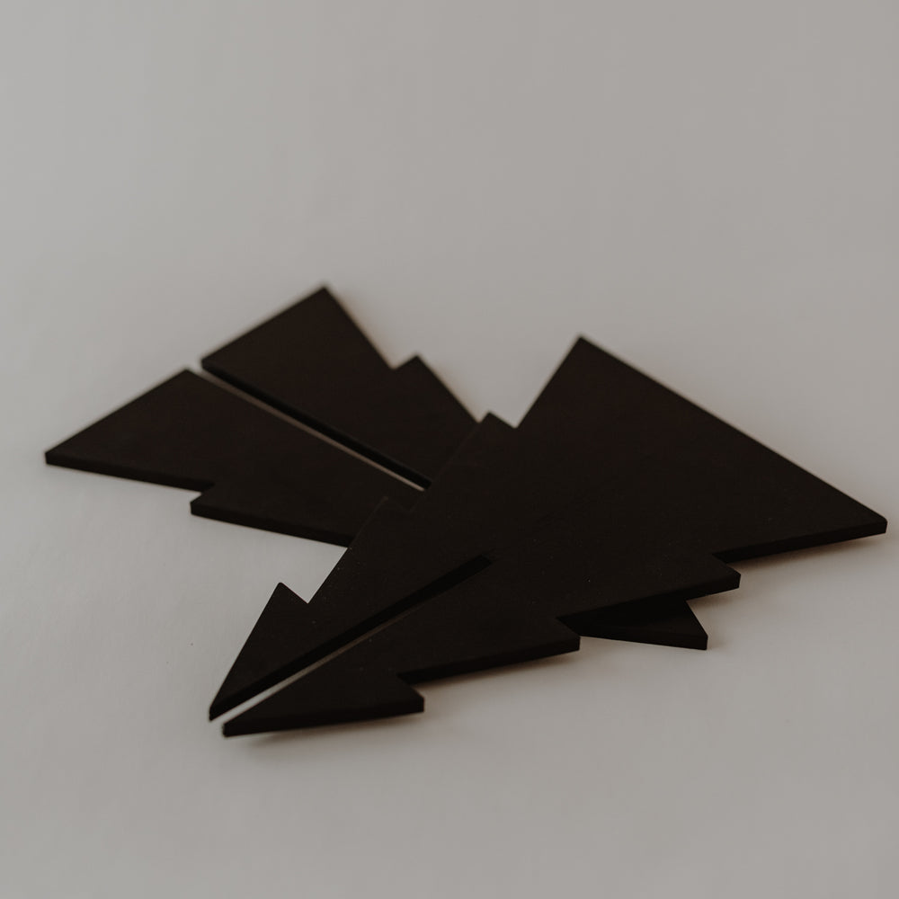 Tannenbäume im 3er Set schwarz (VE = 6 Stk)