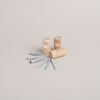 Crochets muraux naturels en lot de 3 (VE = 6 lots)