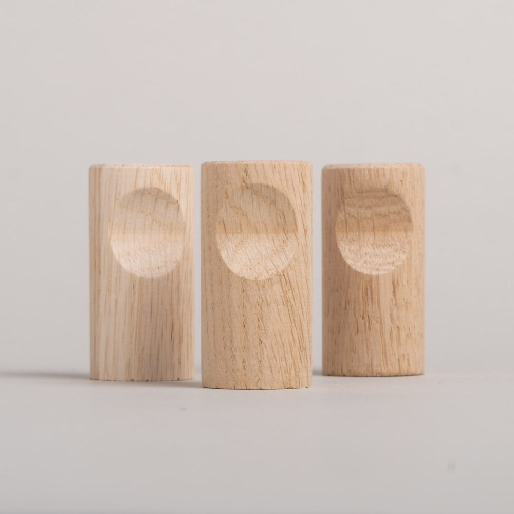 Crochets muraux naturels en lot de 3 (VE = 6 lots)
