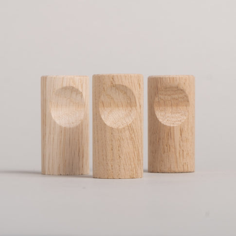 Crochets muraux naturels en lot de 3 (VE = 6 lots)