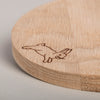 Sous-verres en chêne lapin (VE = 8 pcs)