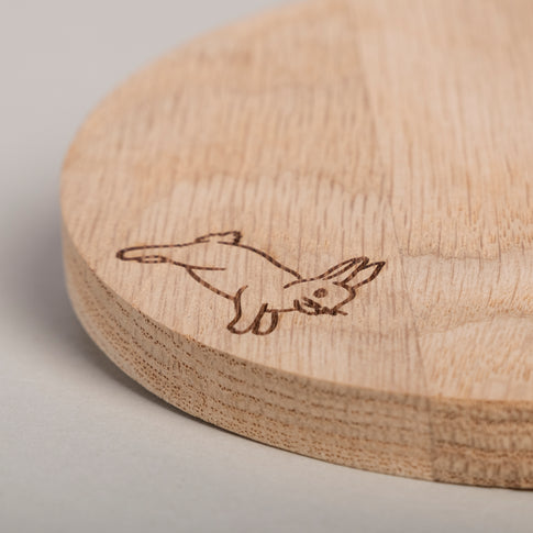 Sous-verres en chêne lapin (VE = 8 pcs)